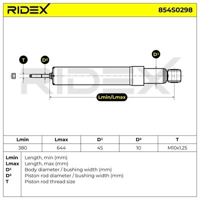 Amortyzator RIDEX 854S0298 854S0298 - foto 8
