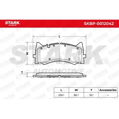 Klocki hamulcowe Stark SKBP-0012042 SKBP-0012042 - foto 4
