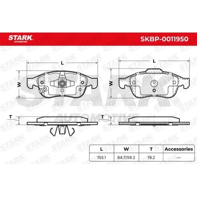 Klocki hamulcowe Stark SKBP-0011950 SKBP-0011950 - foto 6