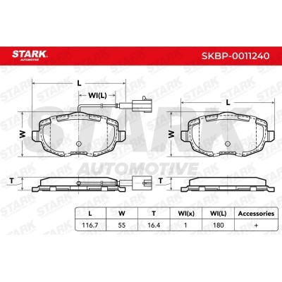 Klocki hamulcowe Stark SKBP-0011240 SKBP-0011240 - foto 3