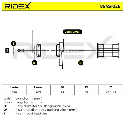 Amortyzator RIDEX 854S1026 854S1026 - foto 7
