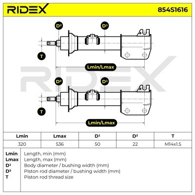 Amortyzator RIDEX 854S1616 854S1616 - foto 5