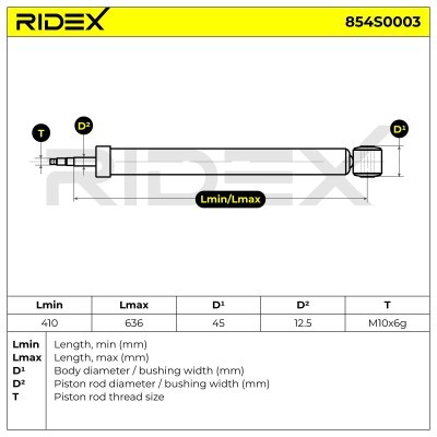 Amortyzator RIDEX 854S0003 854S0003 - foto 9