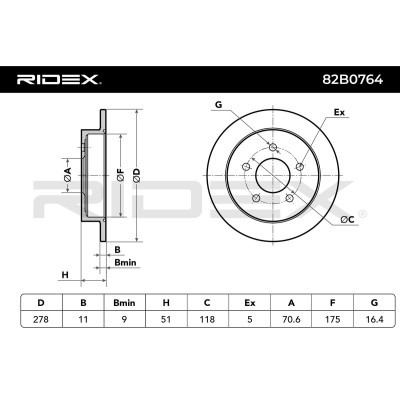 Tarcza hamulcowa RIDEX 82B0764 82B0764 - foto 8