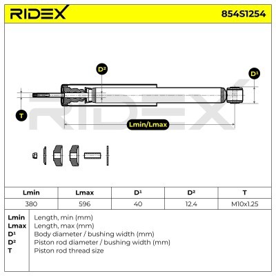 Amortyzator RIDEX 854S1254 854S1254 - foto 7