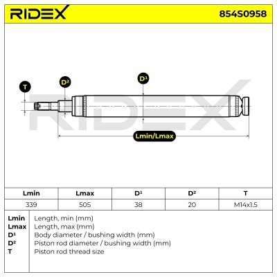 Amortyzator RIDEX 854S0958 854S0958 - foto 8