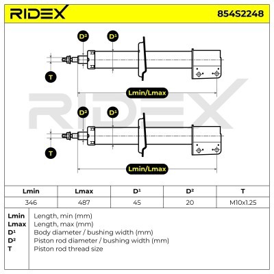 Amortyzator RIDEX 854S2248 854S2248 - foto 5