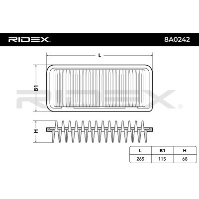 Filtr Powietrza RIDEX 8A0242 8A0242 - foto 3
