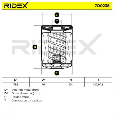 Filtr Oleju RIDEX 7O0238 7O0238 - foto 5
