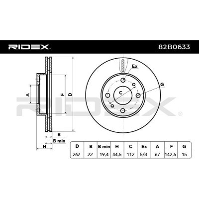 Tarcza hamulcowa RIDEX 82B0633 82B0633 - foto 3