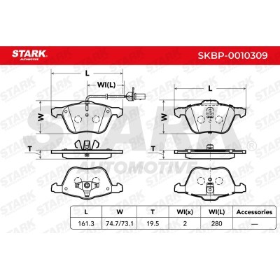 Klocki hamulcowe Stark SKBP-0010309 SKBP-0010309 - foto 3