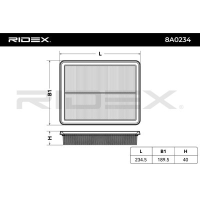 Filtr Powietrza RIDEX 8A0234 8A0234 - foto 4
