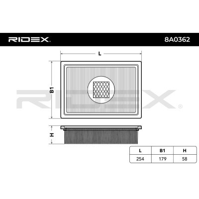 Filtr Powietrza RIDEX 8A0362 8A0362 - foto 4