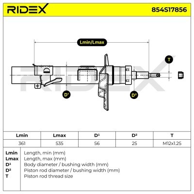 Amortyzator RIDEX 854S17856 854S17856 - foto 7