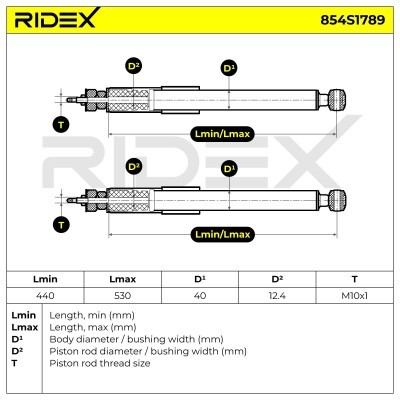 Amortyzator RIDEX 854S1789 854S1789 - foto 6