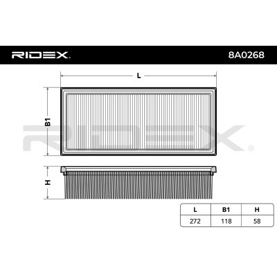 Filtr Powietrza RIDEX 8A0268 8A0268 - foto 6