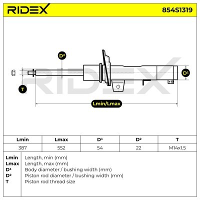 Amortyzator RIDEX 854S1319 854S1319 - foto 8