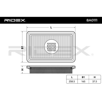 Filtr Powietrza RIDEX 8A0111 8A0111 - foto 6