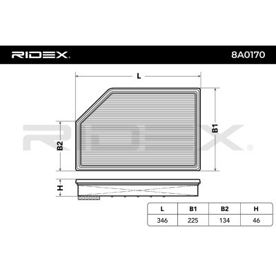 Filtr Powietrza RIDEX 8A0170 8A0170 - foto 5