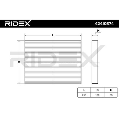 Filtr Kabinowy RIDEX 424I0374 424I0374 - foto 6