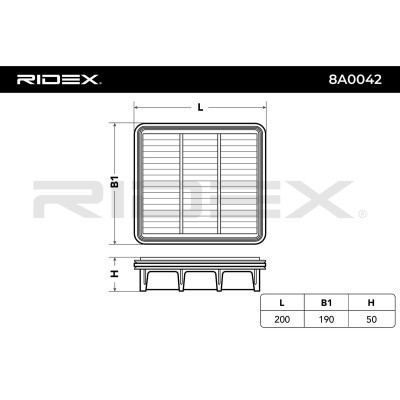 Filtr Powietrza RIDEX 8A0042 8A0042 - foto 3