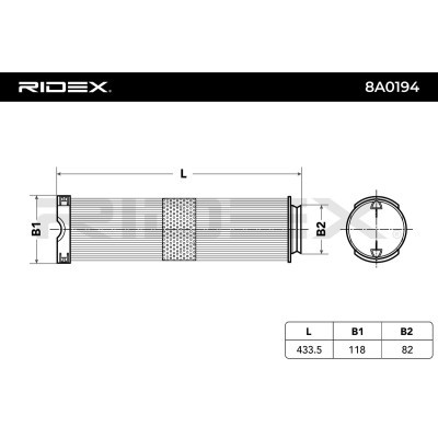 Filtr Powietrza RIDEX 8A0194 8A0194 - foto 3