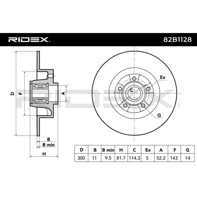 Tarcza hamulcowa RIDEX 82B1128 82B1128 - foto 8