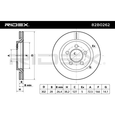 Tarcza hamulcowa RIDEX 82B0262 82B0262 - foto 4
