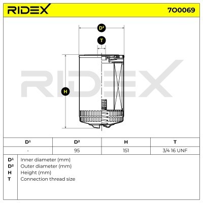 Filtr Oleju RIDEX 7O0069 7O0069 - foto 5