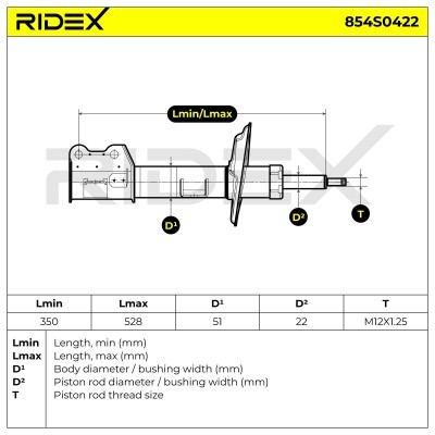 Amortyzator RIDEX 854S0422 854S0422 - foto 7