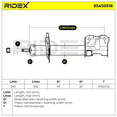 Amortyzator RIDEX 854S0518 854S0518 - foto 6