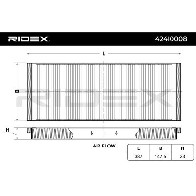 Filtr Kabinowy RIDEX 424I0008 424I0008 - foto 4