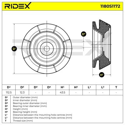 Mocowanie Amortyzatora RIDEX 1180S1172 1180S1172 - foto 5