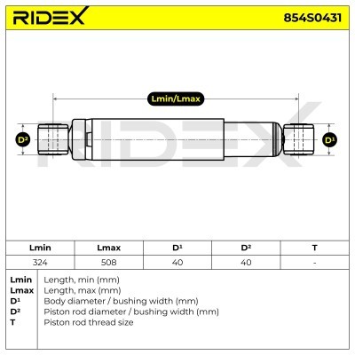 Amortyzator RIDEX 854S0431 854S0431 - foto 4