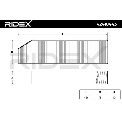 Filtr Kabinowy RIDEX 424I0443 424I0443 - foto 6