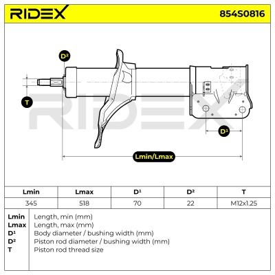 Amortyzator RIDEX 854S0816 854S0816 - foto 9