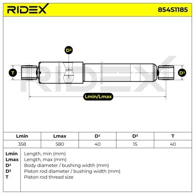 Amortyzator RIDEX 854S1185 854S1185 - foto 8