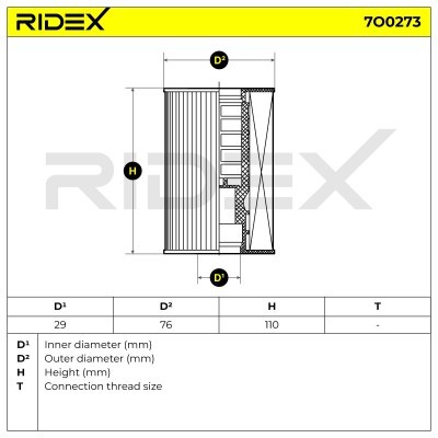 Filtr Oleju RIDEX 7O0273 7O0273 - foto 6