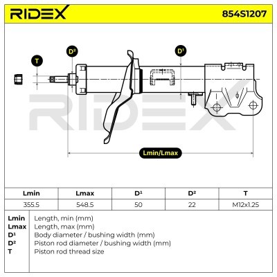 Amortyzator RIDEX 854S1207 854S1207 - foto 7