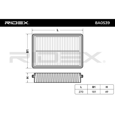 Filtr Powietrza RIDEX 8A0539 8A0539 - foto 6