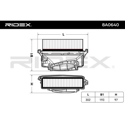Filtr Powietrza RIDEX 8A0640 8A0640 - foto 5