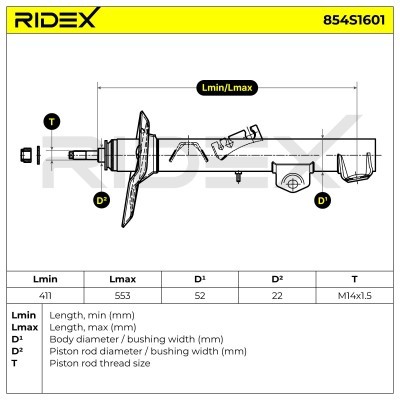 Amortyzator RIDEX 854S1601 854S1601 - foto 8