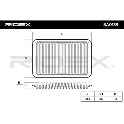 Filtr Powietrza RIDEX 8A0139 8A0139 - foto 3