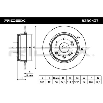 Tarcza hamulcowa RIDEX 82B0437 82B0437 - foto 8