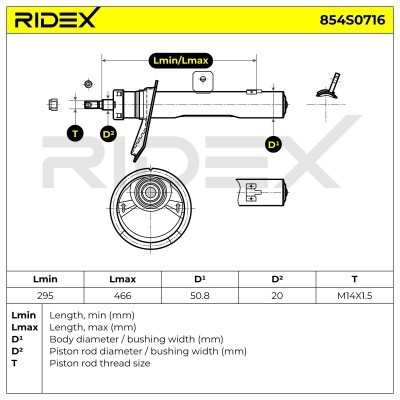 Amortyzator RIDEX 854S0716 854S0716 - foto 8