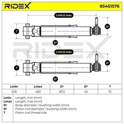 Amortyzator RIDEX 854S1576 854S1576 - foto 4
