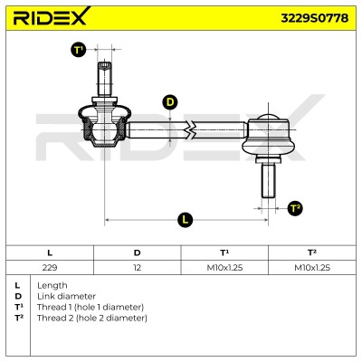 Łącznik Stabilizatora RIDEX 3229S0778 3229S0778 - foto 6