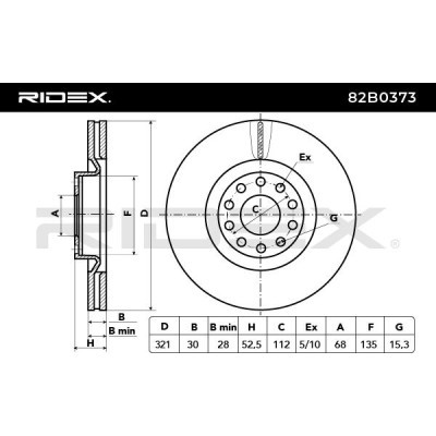 Tarcza hamulcowa RIDEX 82B0373 82B0373 - foto 3