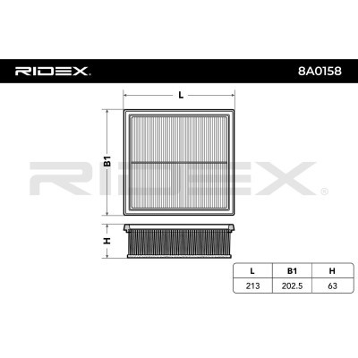 Filtr Powietrza RIDEX 8A0158 8A0158 - foto 2