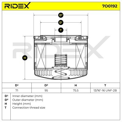 Filtr Oleju RIDEX 7O0192 7O0192 - foto 5